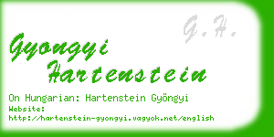 gyongyi hartenstein business card